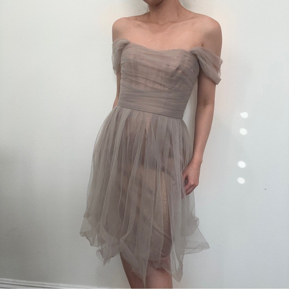 WHITE by Vera Wang metallic mesh dress - Picture 2 of 7